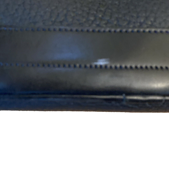 Vintage Dooney & Bourke AWL Buckle Satchel Zip Top Purse Bag Black Leather - Picture 6 of 16